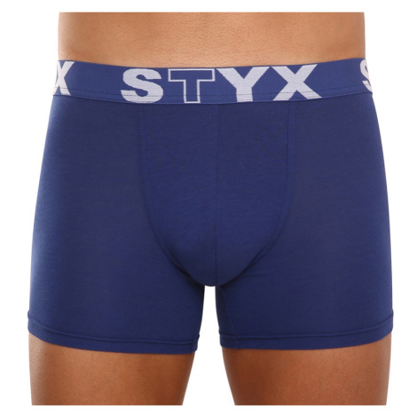 Pánské boxerky Styx long sportovní guma tmavě modré (U968)