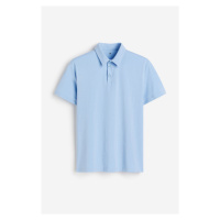 H & M - Tričko's límečkem Slim Fit - modrá
