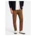 Ombre Men's classic cut chino pants with soft texture - caramel