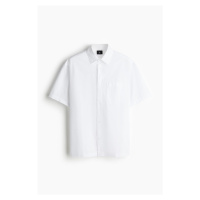 H & M - Košile's krátkým rukávem Relaxed Fit - bílá
