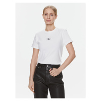 Calvin Klein dámské bílé žebrované tričko