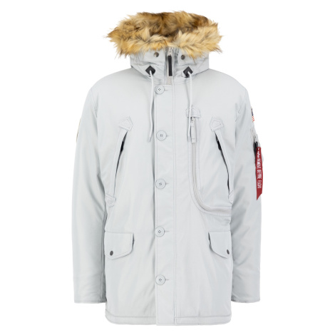 ALPHA INDUSTRIES Zimní parka 'Polar' světle šedá