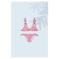 Dvoudílné dětské plavky Mayoral růžová barva