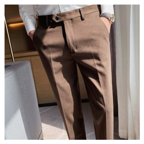 Vlněné pánské kalhoty slim fit JFC FASHION