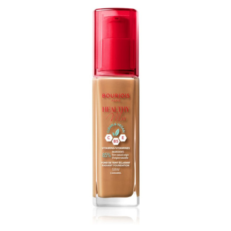 Bourjois Healthy Mix rozjasňující hydratační make-up 24h odstín 58W Caramel 30 ml