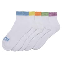 Barevné krajkové manžetové ponožky 5-balení letní barvy