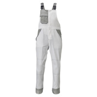 Cerva Montrose Pánské pracovní kalhoty s laclem 03020377 bílá/šedá