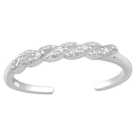 Olivie Stříbrný prsten na nohu 8656