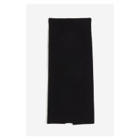 H & M - Dlouhá pletená pouzdrová sukně - černá