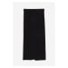H & M - Dlouhá pletená pouzdrová sukně - černá