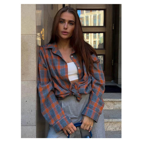 Dámská kostkovaná košile oversize
