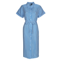 Vero Moda VMBUMPY SS CALF SHIRT DRESS NOOS Modrá