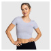 Sportovní crop top Iron Aesthetics Short Crop Chic, šedý