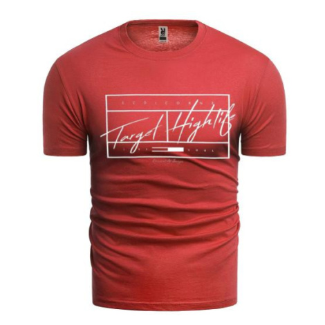 Červené pánské tričko s potiskem Risardi