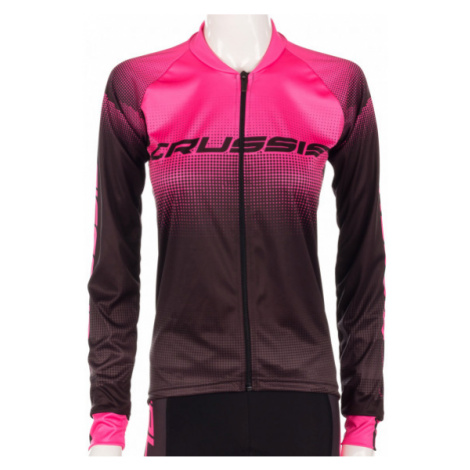 Dámský cyklistický dres Crussis, černá/růžová M