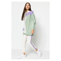 Trendyol Lilac-Multicolor Knitted Hijab Tracksuit Set