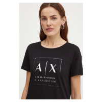 Bavlněné tričko Armani Exchange černá barva, XW000063 AF10359