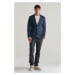 SAKO GANT SLIM TWO-TONED TWILL JERSEY BLAZER EVENING BLUE