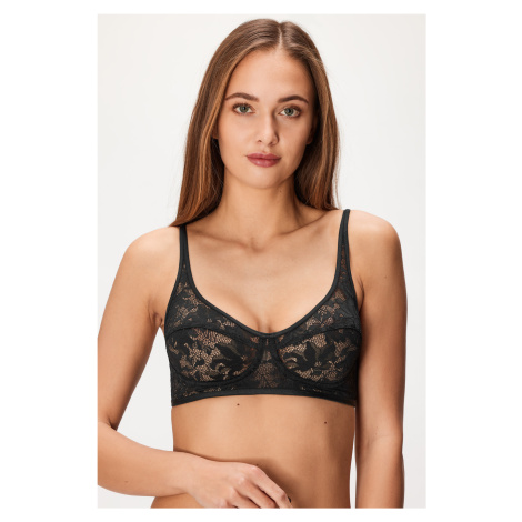 Podprsenka Elle Black Bralette Hunkemöller Hunkemoller