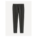 Tmavě šedé kostkované zkrácené kalhoty Celio Soridge