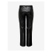 Černé dámské koženkové kalhoty ONLY Penna