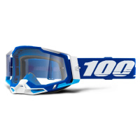 Moto brýle 100% Racecraft 2 modré, čiré plexi