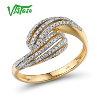 Asymetrický prsten ze zlata s diamanty Listese
