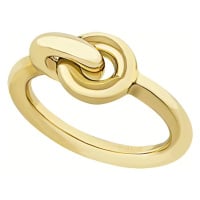BREIL Minimalistický pozlacený prsten Tie Up TJ347 56 mm