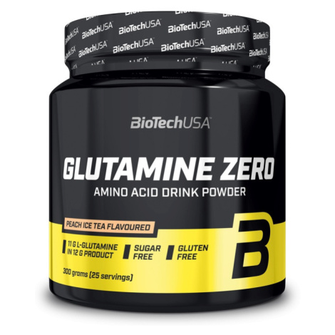 BiotechUSA L-Glutamine Zero 300g - broskev/ledový čaj