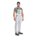 Cerva Montrose Pánské pracovní kalhoty s laclem 03020377 bílá/šedá