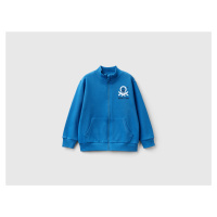 Benetton, Sweatshirt In Organic Cotton With Zip
