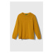 Dětský bavlněný svetr United Colors of Benetton žlutá barva, lehký