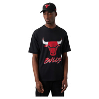 ČERNÉ PÁNSKÉ TRIČKO NEW ERA NBA CHICAGO BULLS SCRIPT MESH TEE Černá