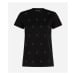 Tričko karl lagerfeld kl rhinestone t-shirt black