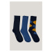 PONOŽKY GANT ARGYLE SOCKS 3-PACK GIFT BOX EVENING BLUE