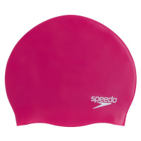 Plavecká čepička speedo plain moulded silicone cap růžová