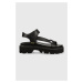 Kožené sandály Blauer Elsie dámské, černá barva, na platformě, S3ELSIE07