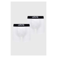 Boxerky Levi's 2-pack pánské, bílá barva