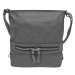 Velký středně šedý kabelko-batoh 2v1 z eko kůže