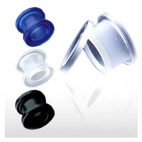Tunnel do ucha UV akrylový se šroubkem - Tloušťka : 5 mm, Barva piercing: Modrá