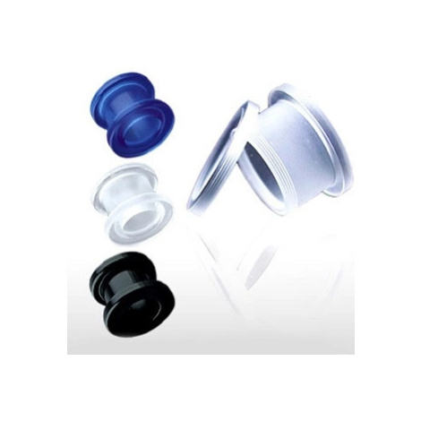 Tunnel do ucha UV akrylový se šroubkem - Tloušťka : 5 mm, Barva piercing: Modrá Šperky eshop