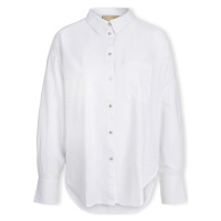 Jjxx Jamie Linen Shirt L/S - White Bílá