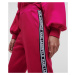 Tepláky karl lagerfeld double jersey logo pants růžová
