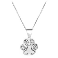 Beneto Stříbrný náhrdelník s tlapkou AGS527/47 (řetízek, přívěsek)