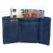 Hide & Stitches Modrá malá kožená peněženka "Comet"