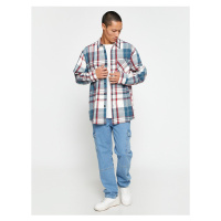 Koton Checkered Lumberjack Shirt with a Classic Collar, Pocket Detailed and Long Sleeves.