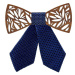 Dámský Dřevěný motýlek Lucy Modrá
