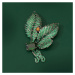 Éternelle Luxusní brož Swarovski Elements Araccia B8101-TB1239 Zelená