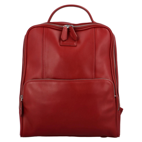 Luxusní dámský kožený batůžek Katana Genevieve, červená