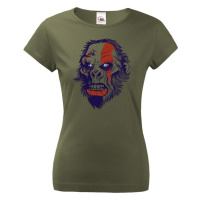 Dámské tričko s potiskem rozzuřené gorile - originální a stylové tričko